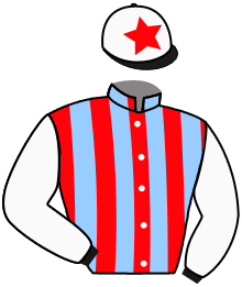 casaque portée par Pouchin A. jockey du cheval de course SOUL AND ROMANCE, information pmu ZETURF
