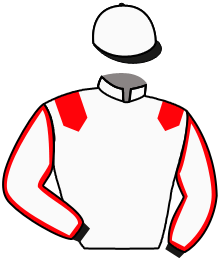 casaque portée par Zuliani A. jockey du cheval de course SOLO DE ROCHE, information pmu ZETURF