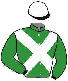 casaque portée par Grandin M. jockey du cheval de course AGRIMONIA, information pmu ZETURF