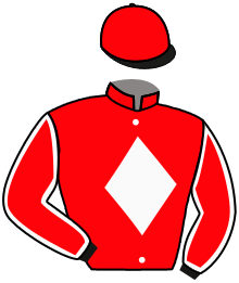 casaque portée par Lecoeuvre C. jockey du cheval de course NEUF DE PAQUES, information pmu ZETURF