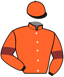 casaque portée par Ploquin Pau. Ph. jockey du cheval de course JACKPOT DU CHOQUEL, information pmu ZETURF