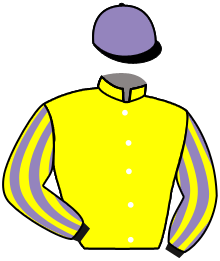 casaque portée par Pouchin A. jockey du cheval de course CARNIVAL QUEEN, information pmu ZETURF