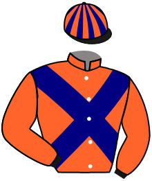 casaque portée par Vilchien A. jockey du cheval de course KLARABELLE, information pmu ZETURF