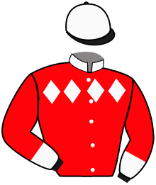 casaque portée par Hudorovich Car. jockey du cheval de course CORALLO PISANO, information pmu ZETURF