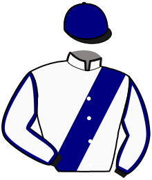 casaque portée par Abrivard A. jockey du cheval de course KYRIELLE, information pmu ZETURF