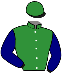 casaque portée par Demoulin G. jockey du cheval de course KAGOUYA OTSUSUKI, information pmu ZETURF