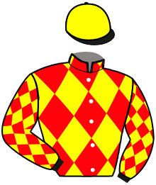casaque portée par De Meyer Mme M. jockey du cheval de course LA PETITE MANON, information pmu ZETURF