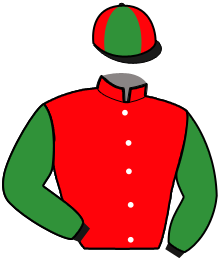 casaque portée par D'haenens G. jockey du cheval de course JUNIOR SACRE, information pmu ZETURF
