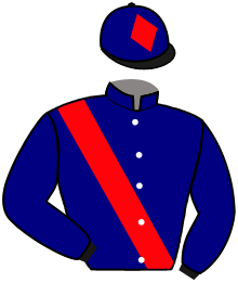 casaque portée par De Giles F. jockey du cheval de course WILD BILL HICKOK, information pmu ZETURF