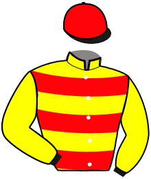 casaque portée par Thomain D. jockey du cheval de course MASCARET DEFF, information pmu ZETURF