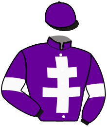 casaque portée par Raffegeau S. jockey du cheval de course ICONIC JET, information pmu ZETURF