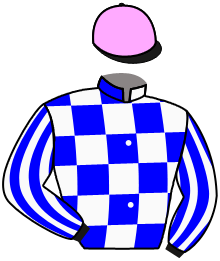 casaque portée par Trullier T. jockey du cheval de course ABIAT, information pmu ZETURF