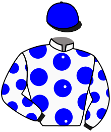 casaque portée par Lemaitre A. jockey du cheval de course OLYMPIC FLAMBEE, information pmu ZETURF