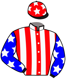 casaque portée par Lamaziere L. jockey du cheval de course KATIA DE ROMAZ, information pmu ZETURF