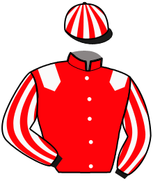 casaque portée par Verriere L. jockey du cheval de course LA BELLE AFFAIRE, information pmu ZETURF
