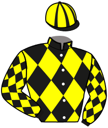 casaque portée par Clozier F. jockey du cheval de course ISLAND WIND, information pmu ZETURF