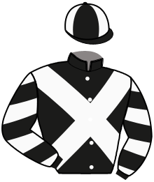 casaque portée par Blanchon I. P. jockey du cheval de course FOX PAPA TANGO, information pmu ZETURF