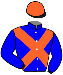 casaque portée par Audebert E. jockey du cheval de course JEANNETTE PRIORY, information pmu ZETURF