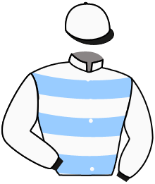 casaque portée par Demuro C. jockey du cheval de course GRAFT, information pmu ZETURF