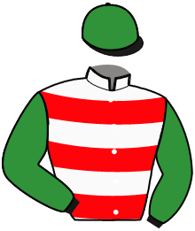 casaque portée par Olivier D. M. jockey du cheval de course KUSHIMA, information pmu ZETURF
