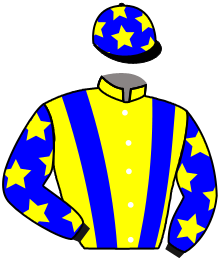 casaque portée par Bachelot T. jockey du cheval de course DREAMLINER, information pmu ZETURF