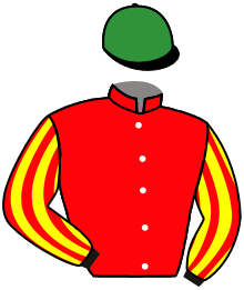 casaque portée par Eyquem Jb. jockey du cheval de course DUMONET, information pmu ZETURF