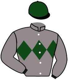 casaque portée par Dubord Rom. jockey du cheval de course MADIGAN, information pmu ZETURF