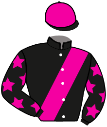 casaque portée par Collette A. jockey du cheval de course LA COMTESSE MADRIK, information pmu ZETURF