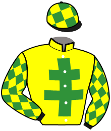 casaque portée par Collette A. jockey du cheval de course JESSY DE DAUX, information pmu ZETURF