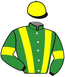 casaque portée par Hawas M. jockey du cheval de course ILUX DU CAUX, information pmu ZETURF
