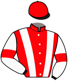 casaque portée par Devienne K. jockey du cheval de course GIPSY ANGOT, information pmu ZETURF