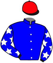 casaque portée par Barrier A. jockey du cheval de course JOHORE, information pmu ZETURF