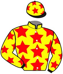 casaque portée par Barrier A. jockey du cheval de course KWINIE JIHAIME, information pmu ZETURF