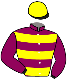 casaque portée par Madamet A. jockey du cheval de course AZORIAN, information pmu ZETURF