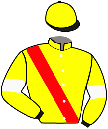 casaque portée par Bonnet E. jockey du cheval de course KADENCE DE MEE, information pmu ZETURF