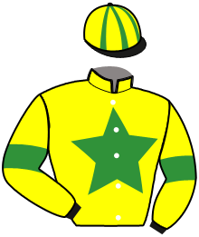 casaque portée par Girouard J. jockey du cheval de course KELSA DES TOUCHES, information pmu ZETURF