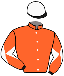 casaque portée par Lecoeuvre C. jockey du cheval de course KAPANI, information pmu ZETURF