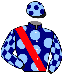 casaque portée par Mendizabal I. jockey du cheval de course GRAZALEMA, information pmu ZETURF