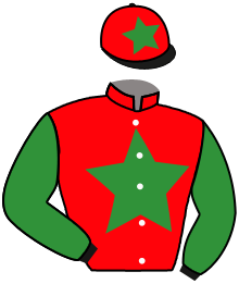 casaque portée par Velon Mlle M. jockey du cheval de course TALK SHOW, information pmu ZETURF