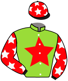 casaque portée par Demuro C. jockey du cheval de course MUSK OF THE NIGHT, information pmu ZETURF