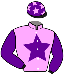 casaque portée par Desmigneux F. jockey du cheval de course FUNNY HORSE, information pmu ZETURF