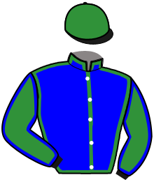 casaque portée par Poulain Mme Aga. jockey du cheval de course I AM MAJYC, information pmu ZETURF