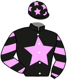 casaque portée par Cheradame A. jockey du cheval de course L'AIGLE PASS, information pmu ZETURF