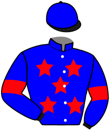 casaque portée par Abrivard A. jockey du cheval de course LUCKY BELLAY, information pmu ZETURF