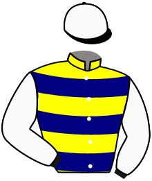 casaque portée par Pouchin A. jockey du cheval de course SEVENNA'S KNIGHT, information pmu ZETURF