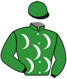 casaque portée par Simon V. jockey du cheval de course KROSS FINGERS, information pmu ZETURF