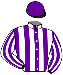 casaque portée par Meunier Mme Aur. jockey du cheval de course JUVENIA DU CLOSET, information pmu ZETURF