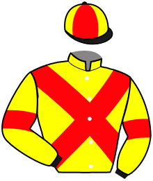 casaque portée par Mingant M. jockey du cheval de course CHOEUR INDIEN, information pmu ZETURF