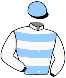 casaque portée par Raimbault C. jockey du cheval de course KOL, information pmu ZETURF