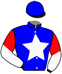 casaque portée par Lemaitre A. jockey du cheval de course POETIC FLOWER, information pmu ZETURF